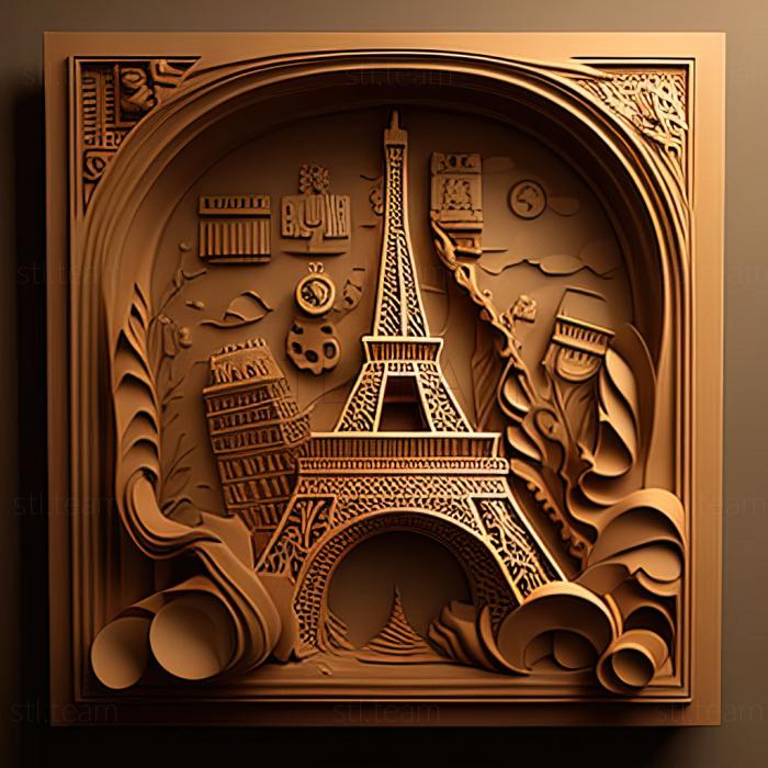 3D модель Париж (STL)